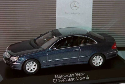 MERCEDES BENZ CLK CLASSE COUPE W209 2002 BLU LOLITE MINICHAMPS B66961947 1/43 - Immagine 1 di 3