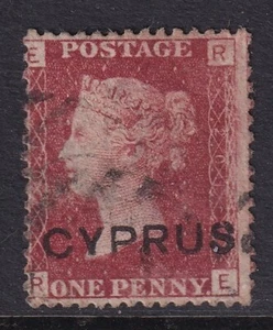 CYPRUS SG2 the 1880 QV 1d red plate 201 fine used - Picture 1 of 2