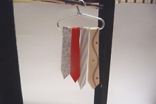Dollhouse Miniature 1/12" Scale Handcrafted Ties On a  Hanger For Closet