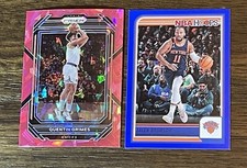 2022-24 Panini Jalen Brunson Blue Quentin Grimes SSP Basketball Card Knicks NY