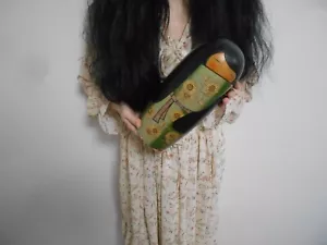 Vintage ca. 26 cm 10,2 Fuß 1,2 kg Nozawa Kaoru Holz Sosaku Kokeshi Puppe signiert - Bild 1 von 17