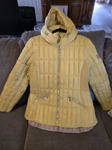 Bernado Puffer Coat Womens XL Full Zip Pockets Warm Packable Jacket Mustard - Picture 1 of 6