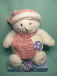 De colección Commonwealth Shivers 2001 Blanco~Rosa Muñeco de Nieve Musical~NUEVO CON ETIQUETAS~FUNCIONA - Imagen 1 de 14