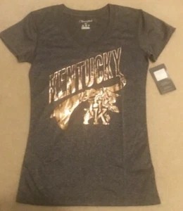 NEW NCAA Kentucky Wildcats T Shirt Women Ladies XS 0-1- Gold Foil NEW NWT 63AC - Picture 1 of 1