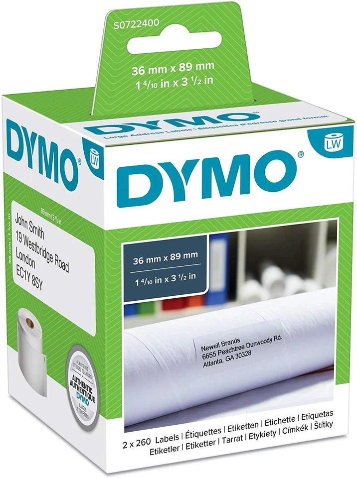 Dymo S0722400 LW-Etiketten für große Adressen selbstklebend LabelWriter 89x36mm