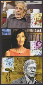 JUDAICA - ISRAEL Sc #2258-60 SET of 3 MAXICARDS for ISRAELI AUTHORS & POETS - Picture 1 of 1