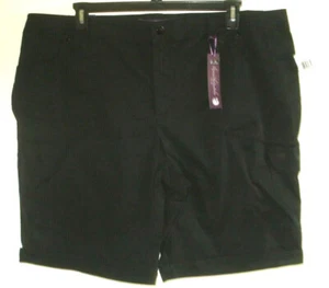 Ladies Shorts Gloria Vanderbilt Size 22W Black NWT - Picture 1 of 2
