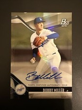 2021 Bowman Platinum - Bobby Miller Prospect Auto - Los Angeles Dodgers