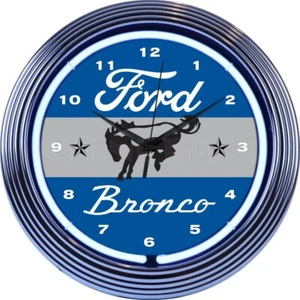 Ford Bronco Auto Garage Wandhalterung Leuchtreklame 15 Zoll Neon Uhr - Bild 1 von 1