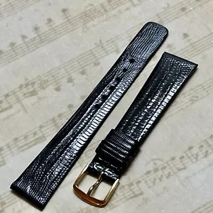 Seiko Original Teju Eidechse 19 mm Vintage Uhrenarmband Seiko signiert gelbe Schnalle - Bild 1 von 8