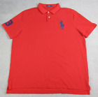 Polo Ralph Lauren 2Xl Shirt Polo Red Big Pony Classic Fit School Rugby