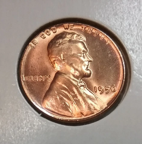 1956 Lincoln Wheat Cent  P - BU - Uncirculated Cover