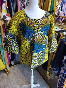 Afrikanisches lässiges Ankara Baumwolle nigerianischer Free Style Top - Bild 1 von 9