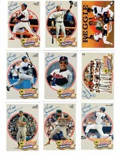 1993 Upper Deck Heroes REGGIE JACKSON 9 Card Insert Set, Oakland As NY Yankees