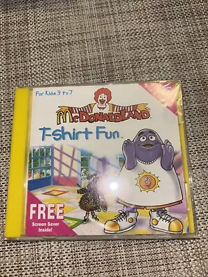 Vintage 1997 McDonaldLand PC CD-ROM T-Shirt Fun  By Expert Software McDonald's - Image 1 of 3