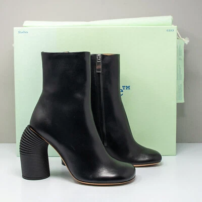 Botas de cuero negras Off-White Tonal Spring 110 mm, talla 38 EU (8 US) Foto 1 de 4