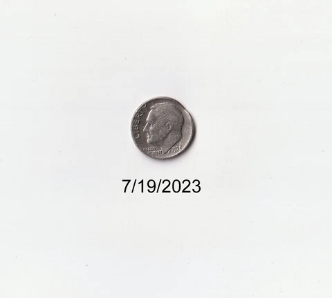 1973 P ROOSEVELT DIME SEMI-KEY!!Circulated with  bent rim! Cover