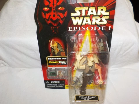1999 Hasbro Star Wars Episode 1 Commtech Jar Jar Binks Naboo Swamp With Fish c2 Cover