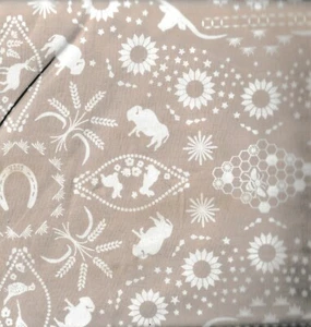 Buffalo Flats Tostado Western Vaqueros Herraduras Bandana Tela Kaufman - Imagen 1 de 1