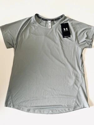 NUEVA Camiseta Under Armour Mujer Cool Switch Trail Fitted Rendimiento Grande Gris Foto 1 de 4