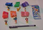 Set 6 Mini Figures Mickey And Friends Parachute Disney Original TOMY
