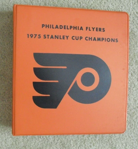 RARE Vintage 1975 Philadelphia Flyers Stanley Cup Champions Three Ring Binder Cover