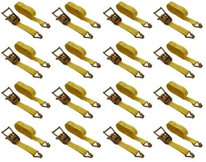 16 Pack 1.5" inch x 27' Ft Ratchet Straps J Hook Tie Down Cargo - Picture 1 of 2