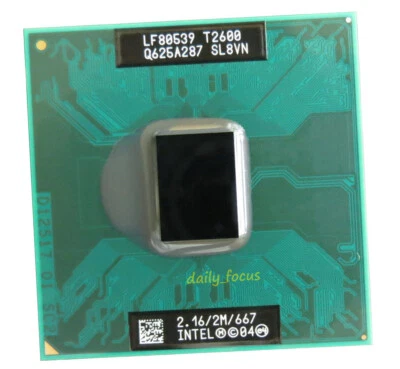 Intel Core Duo T2600 2.16 GHz Socket M  2 cores SL9JN CPU Processor 2 MB - Image 1 of 4
