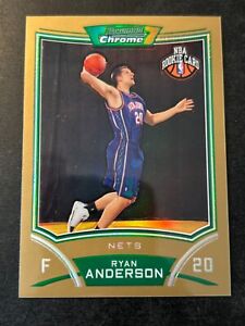 2008-09 Bowman Chrome #130 Ryan Anderson Rookie RC Gold Refractor /50 Nets SSP
