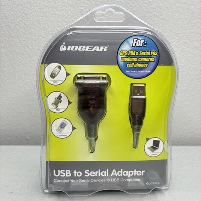 IOGEAR Model GUC232A 16" USB to Serial RS-232 Adapter Cable Cord Wore NEW SEALED - Image 1 of 4