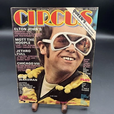 CIRCUS Magazine JAN 1975 ELTON JOHN, MOTT THE HOOPLE, JETHRO TULL, CHICAGO VIII - Image 1 of 4