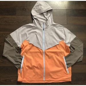 Nike Windrunner Men's Running Jacket Gray/Orange Size Large CZ9070-012 - Picture 1 of 13