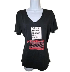 Camisa Lululemon x WRDSMTH Collaboration Negra Máquina de Escribir Edición Limitada Talla 8 - Imagen 1 de 15