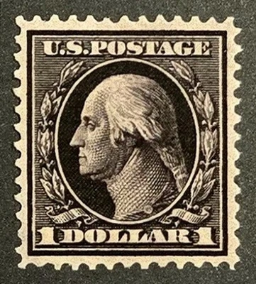 Brimar:美国 Scott #342 完好(MH、OG、VF-XF)华盛顿 1 美元、H 美元、铰边、SCV 550 美元 — 第 1/4 张图片