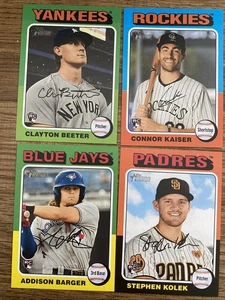 2025 Topps Heritage High Number SP Four Card Lot (including Addison Barger RC!) - Picture 1 of 5