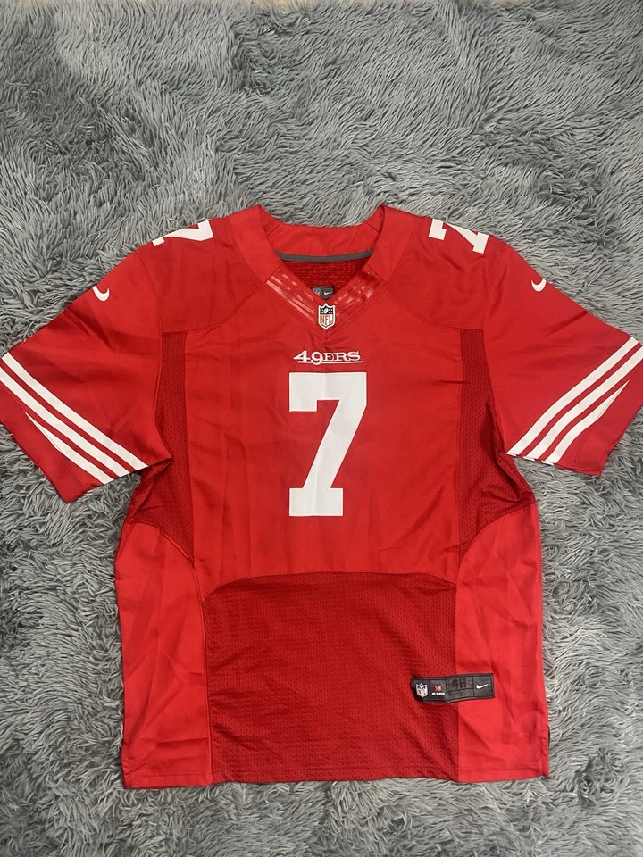 Nike San Francisco 49ERS Jersey Colin Kaepernick COSIDO Rojo EN EL CAMPO Hombres 48 XL Foto 1 de 4
