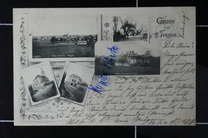 Gruß aus Trogen 1903 gelaufen Kantorat Schloss Kirche Hof Oberfranken Feilitzsch - Bild 1 von 2