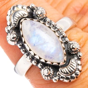 Rainbow Moonstone Ring Size 6.5 (.925 Sterling Silver) - Picture 1 of 2