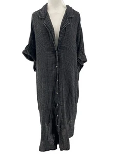 Anthropologie Damen Plus schwarz Acid Wash The Lucia Midikleid Größe 3X - Bild 1 von 7