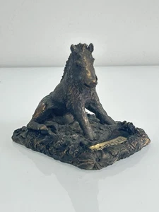 Pequeña escultura de jabalí IL Porcellino de colección 3,5" Florencia Italia bronce fundido en frío - Imagen 1 de 12