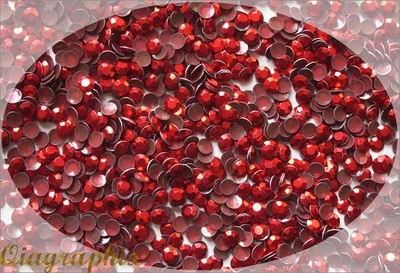 2x 1440 Piezas Hierro En Hotfix Brillante Facetado Estrás ROJO SS20 5mm AS5B Foto 1 de 3