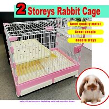 Big 2 Storeys Rabbit Cage Quality Metal Wire And PP None Toxic Base