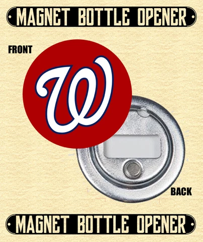 Washington Nationals - Magnet Bottle Opener - Choose From 12 Designs Cover
