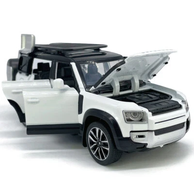 1:32 Land Rover Defender 110 Model Toy Car Diecast Toy Vehicle Doors Open White - Image 1 of 4