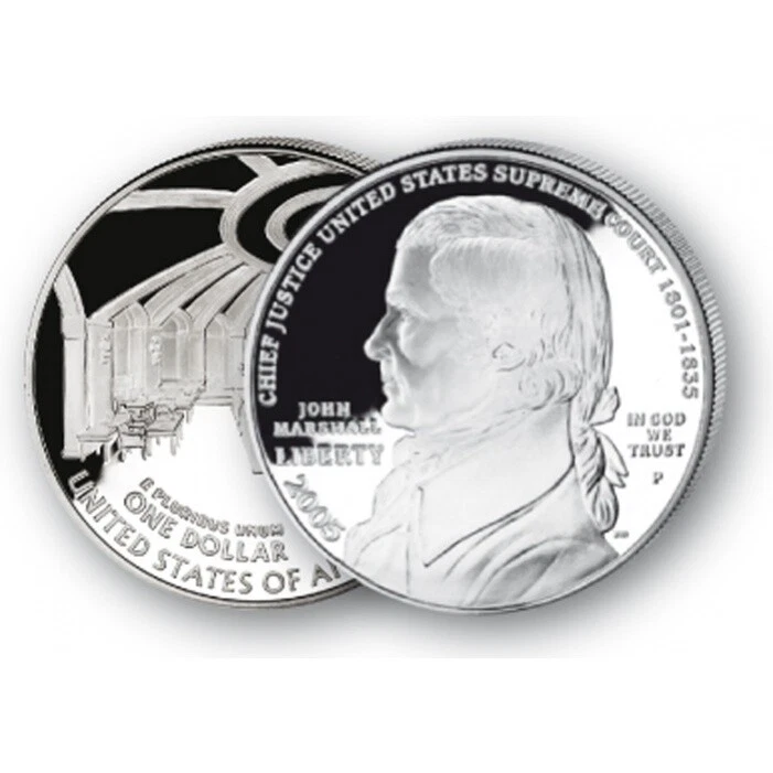  (1) 2005 P Chief Justice John Marshall $1 Proof Silver Dollar (CAPSULE ONLY) - Image 1 of 1