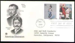 US. 3502g,k. 34c. Frost & Abbey, 3502. American Illustrators. Artcraft FDC. 2001 - Picture 1 of 1
