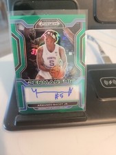 2022-23 Panini Prizm Draft Picks College Penmanship Green Armando Bacot Jr Auto