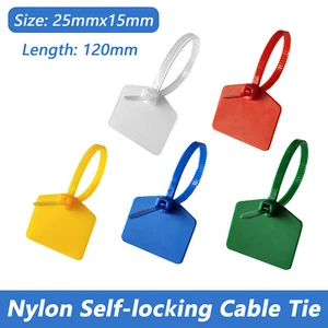 Self-locking Cable Tie Label Ties Writable Zip Nylon Marker Ties Length 120mm - Picture 1 of 11