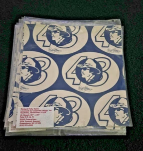 Richard Petty Blue & White Wrapping Paper Lot Of 8 (16 Sheets) 30”x 20” 43 King - Picture 1 of 2