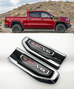Fit For 2019-2025 GMC Sierra 1500 Fender Vent Emblem Kit 86532094 6.2L V8 - Picture 1 of 7